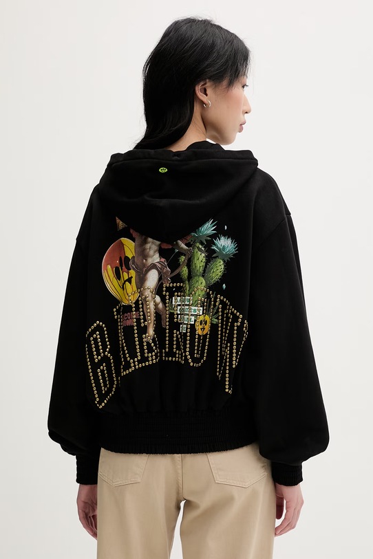 Barrow bluza rozpinana damska bawełniana czarny S6BWWOZH120