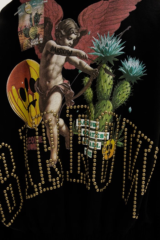 Barrow bluza rozpinana damska bawełniana S6BWWOZH120 czarny