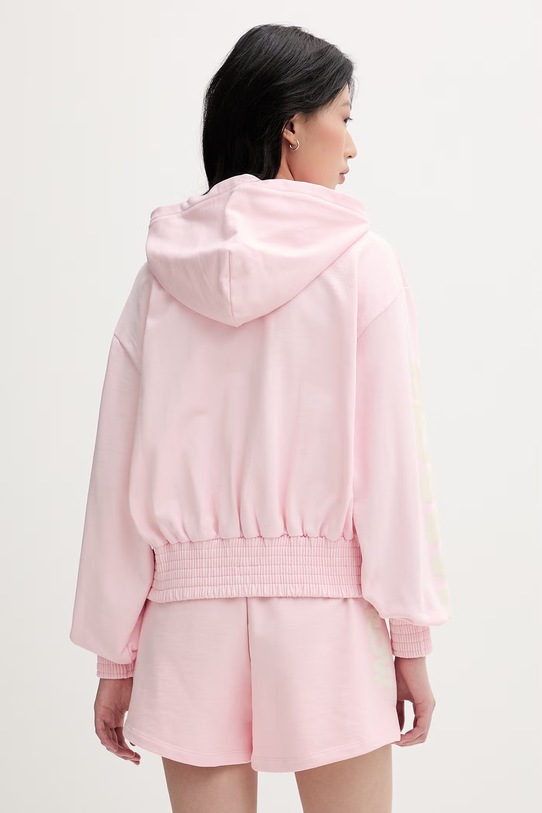 Odzież Barrow bluza rozpinana damska bawełniana S6BWWOZH142 różowy