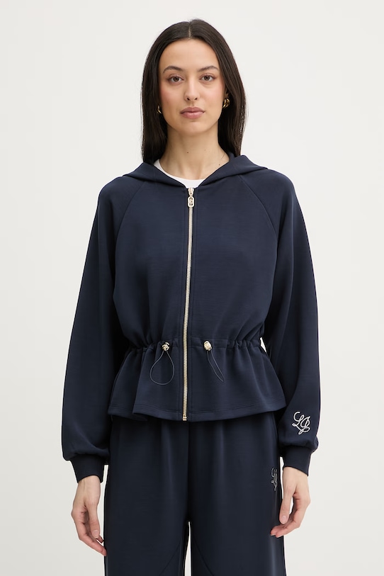 Liu Jo bluza damska z modalem granatowy TA6076.JS869