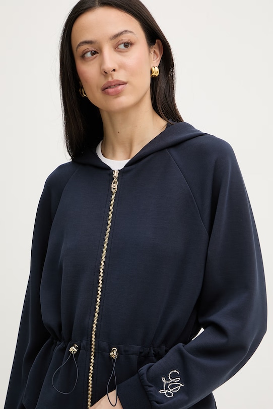 Liu Jo bluza damska z modalem granatowy TA6076.JS869