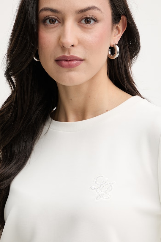 Liu Jo bluza damska z modalem beżowy TA6078.JS869