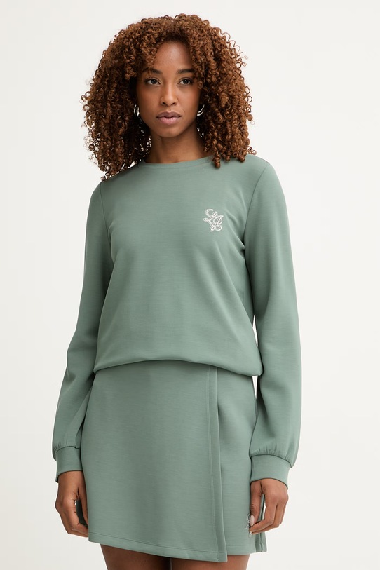 Liu Jo dukserica za žene s modalom zelena TA6078.JS869