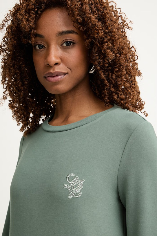 Liu Jo dukserica za žene s modalom zelena TA6078.JS869