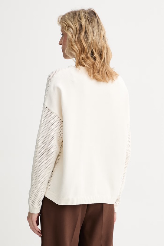 Odzież Liu Jo sweter damski bawełniany TA6111.MS71G beżowy