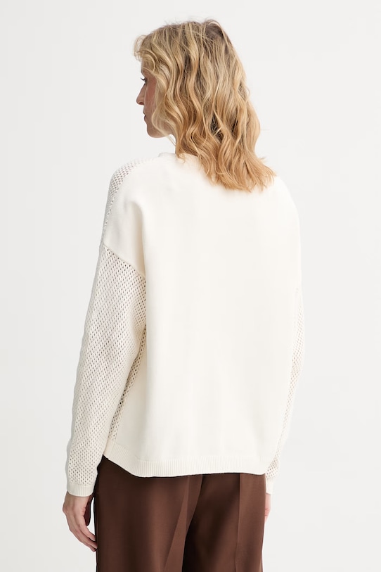 Odzież Liu Jo sweter damski bawełniany TA6111.MS71G beżowy