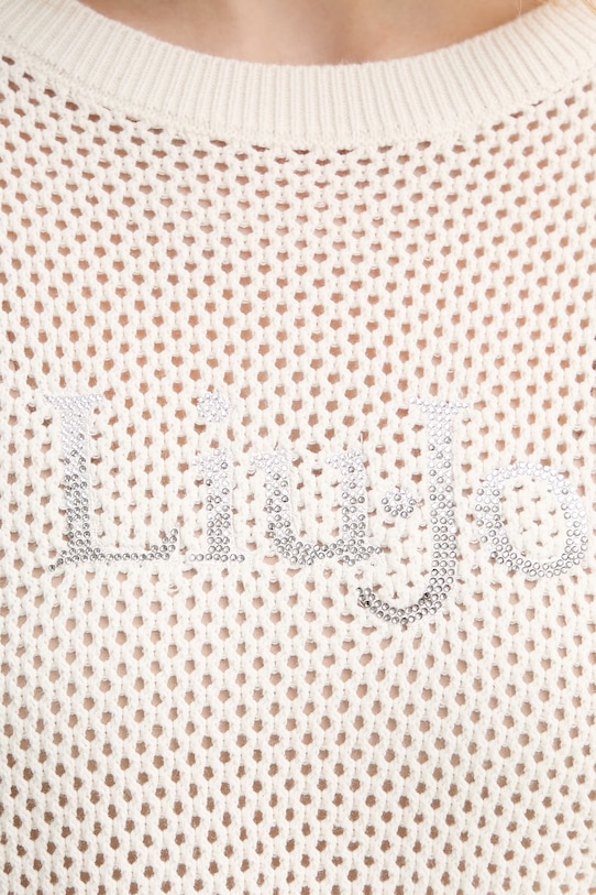 Liu Jo sweter damski bawełniany TA6111.MS71G beżowy