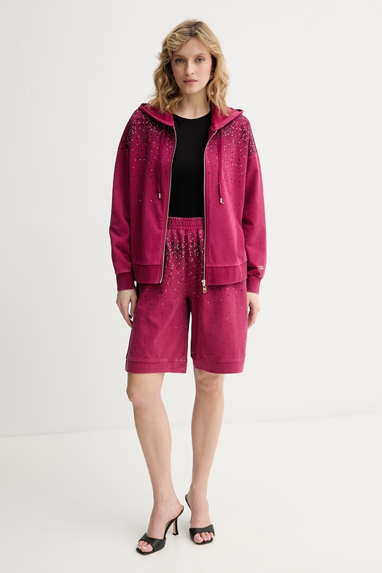 Liu Jo кофта з капюшоном жіноча бавовняна TA6196.JS008 рожевий SS26