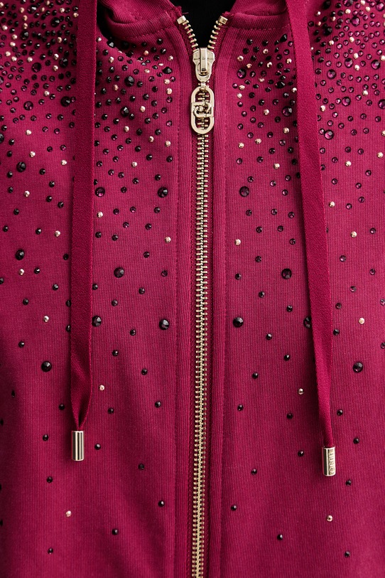 Liu Jo кофта з капюшоном жіноча бавовняна TA6196.JS008 рожевий