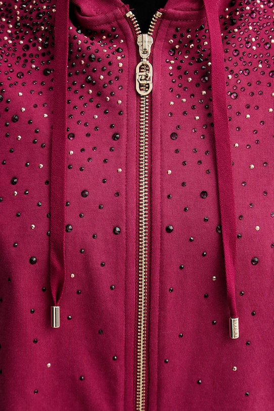 Liu Jo кофта з капюшоном жіноча бавовняна TA6196.JS008 рожевий