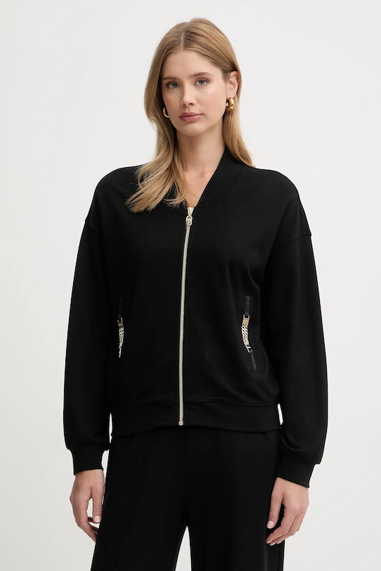 Liu Jo bluza aplikacja czarny TA6241.JS182