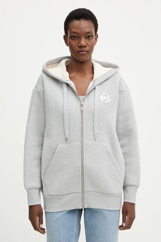 MICHAEL Michael Kors bluza bawełniana bawełna szary MR651X4JRY