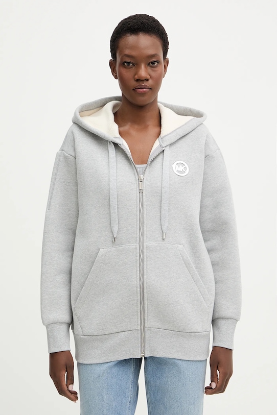 MICHAEL Michael Kors bluza bawełniana bawełna szary MR651X4JRY