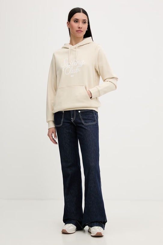 Helly Hansen bluza sportowa damska bawełniana 54522 beżowy SS26