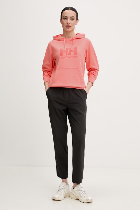 Helly Hansen bluza z kapturem damska bawełniana 54578 różowy SS26