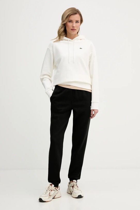 Lacoste bluza bawełniana SF7612 beżowy SS26