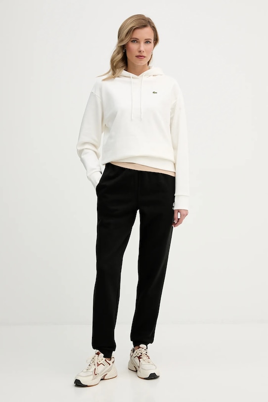 Lacoste bluza bawełniana SF7612 beżowy SS26