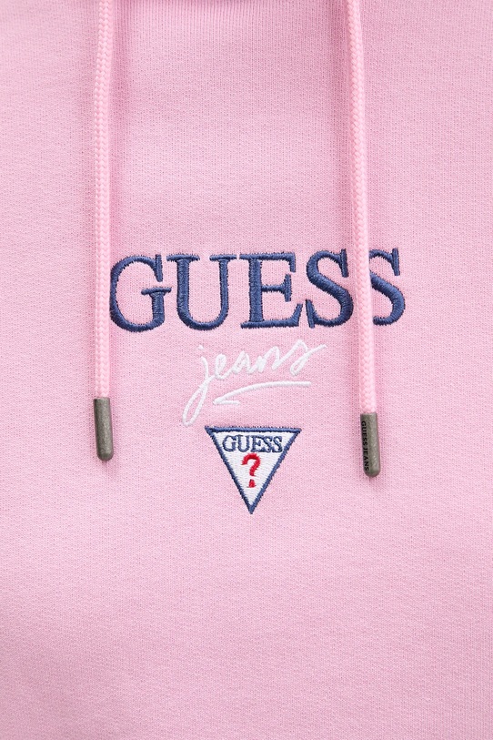 Бавовняна кофта Guess Jeans W6RQ00.K68I4 рожевий