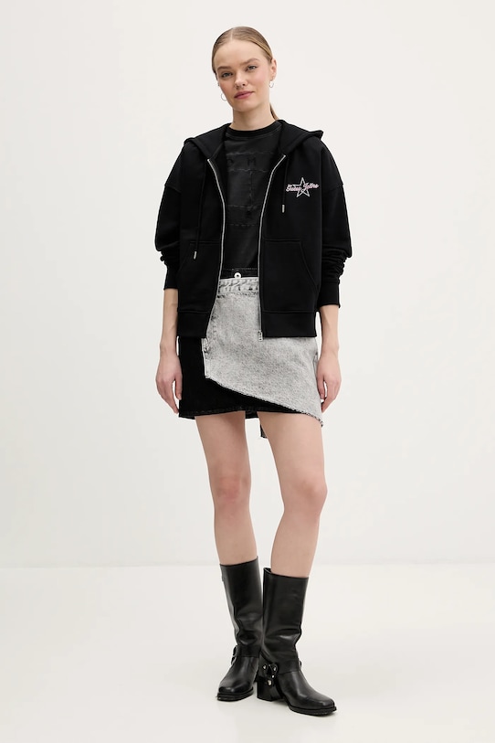 Guess Jeans bluza bawełniana W6RQ06.K68I4 czarny SS26