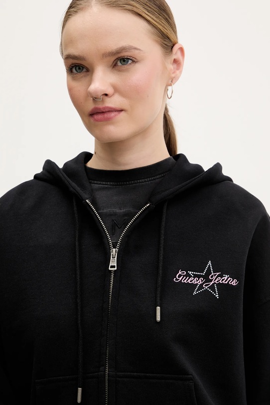 Guess Jeans bluza bawełniana czarny W6RQ06.K68I4