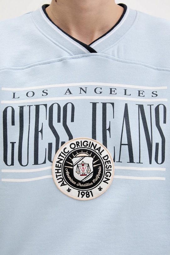 Guess Jeans bluza bawełniana W6RQ09.K68I4 niebieski