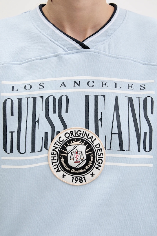 Guess Jeans bluza bawełniana W6RQ09.K68I4 niebieski
