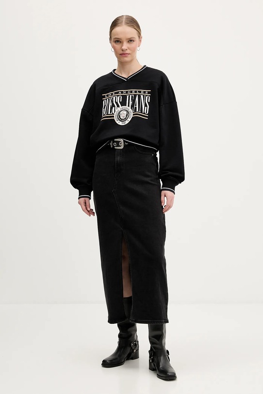 Guess Jeans bluza bawełniana W6RQ09.K68I4 czarny SS26