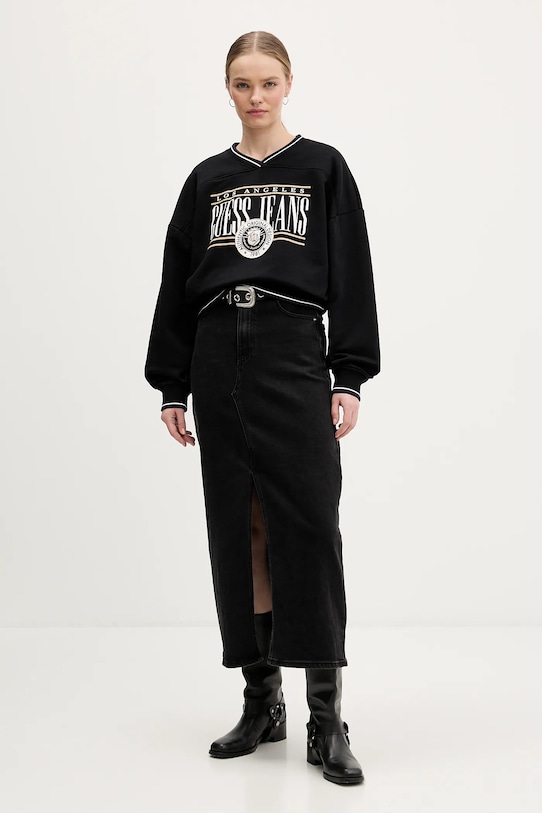 Guess Jeans bluza bawełniana W6RQ09.K68I4 czarny SS26