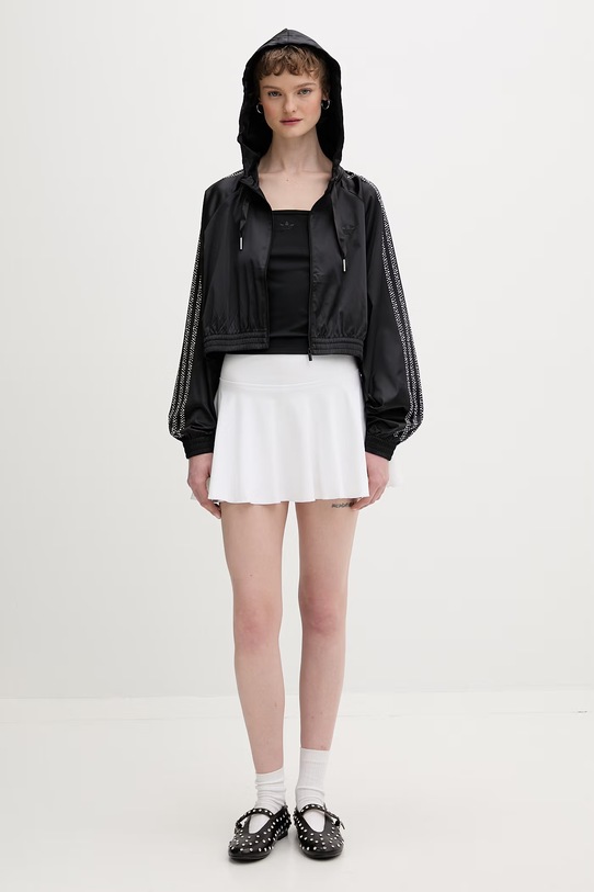 adidas Originals μπλούζα με κουμπιά Γυναικεία Pearl KC7864 μαύρο SS26