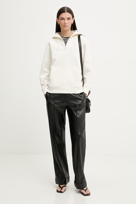 Calvin Klein mikina dámska LV044F203G béžová SS26