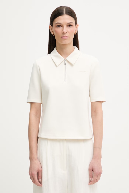 Calvin Klein polo damskie beżowy LV044F205G