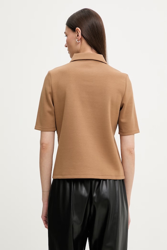 Odzież Calvin Klein polo damskie LV044F205G brązowy