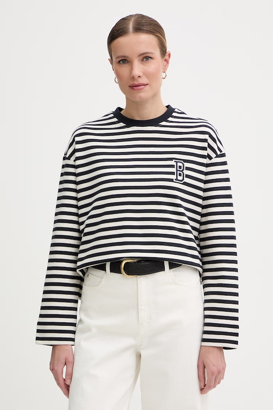 Barbour bluza damska bawełniana Gabby czarny LOL0669