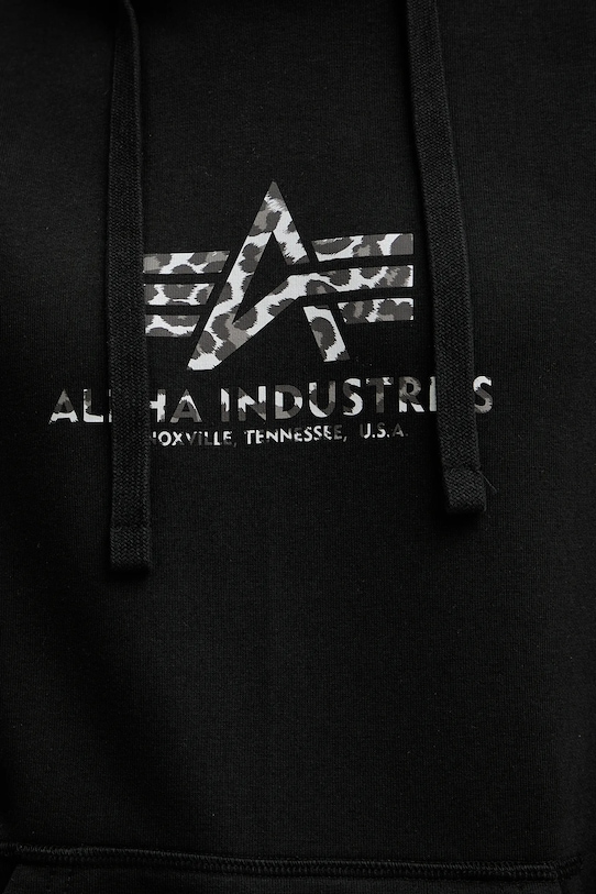 Alpha Industries bluza Basic Hoodie BL Mirror Leo W 196032ML czarny