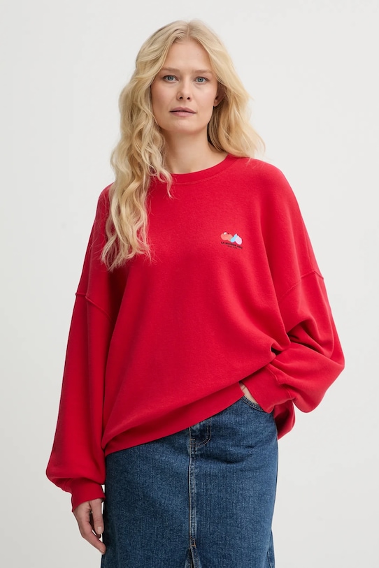 American Vintage bluza z elastanem czerwony ATU03D