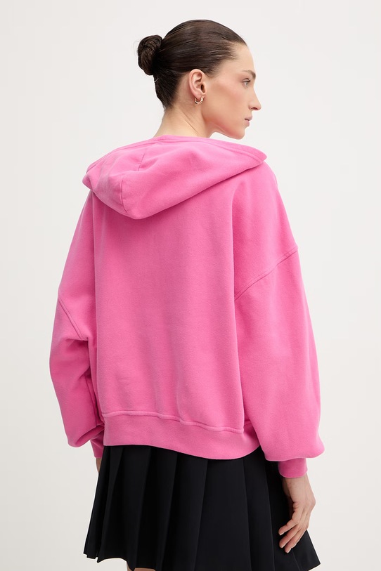 Odzież American Vintage bluza z kapturem damska bawełniana PLI03D różowy