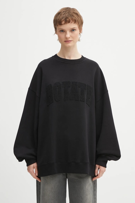 Rotate bluza bawełniana bawełna czarny 115316100