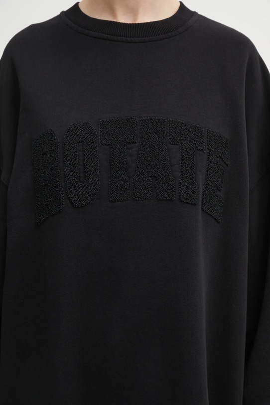 Rotate bluza bawełniana czarny 115316100