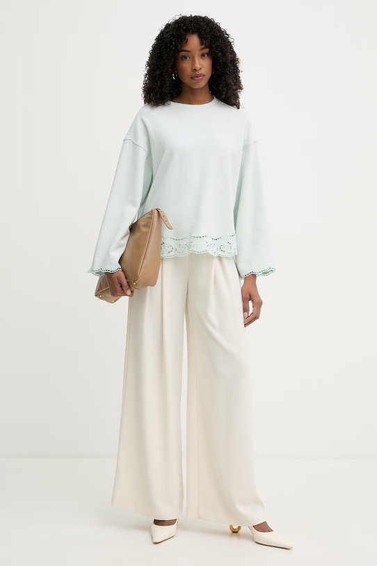 Twinset bluza damska bawełniana 261TP205A zielony SS26