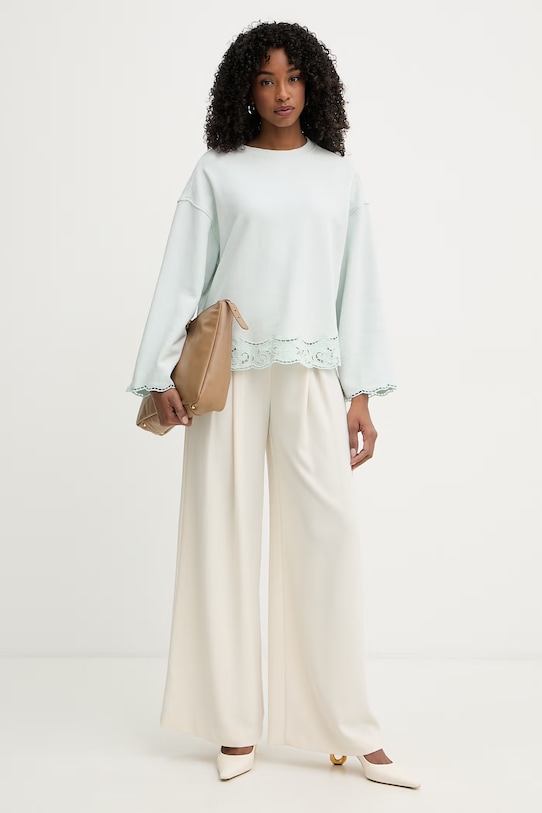 Twinset bluza damska bawełniana 261TP205A zielony SS26