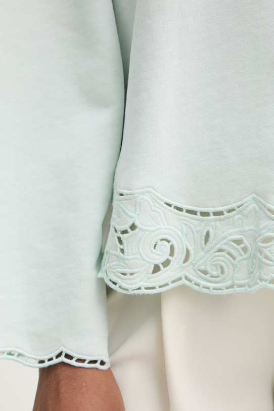 Twinset bluza damska bawełniana 261TP205A zielony