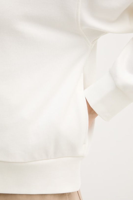 Lacoste bluza rozpinana damska z bawełną SF0040 beżowy