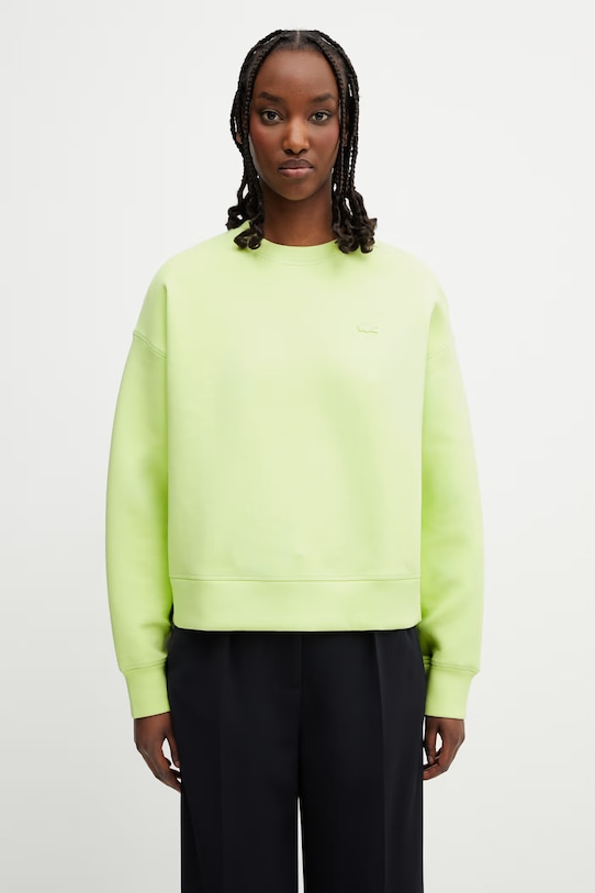 Lacoste кофта для женщин с хлопком зелёный SF0046