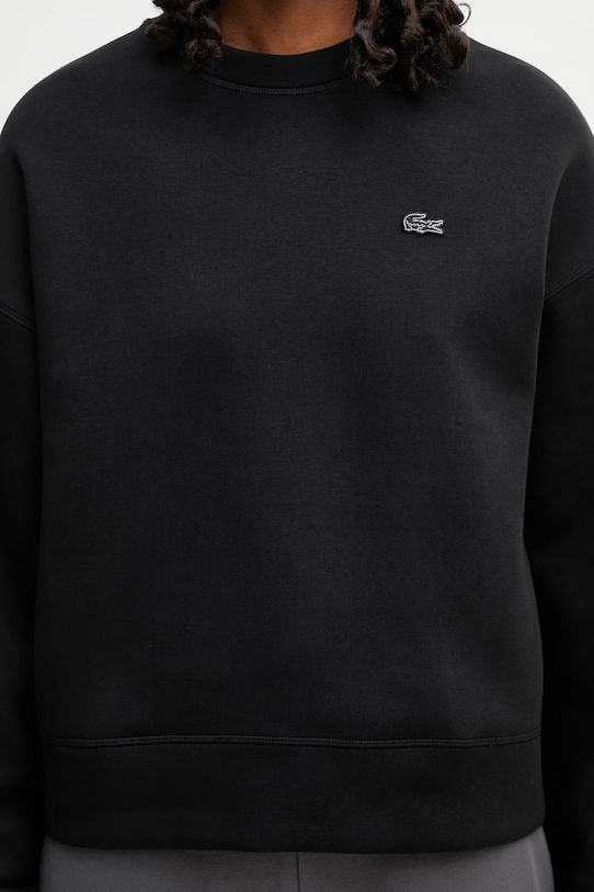 Lacoste mikina s bavlnou dámská černá SF0046