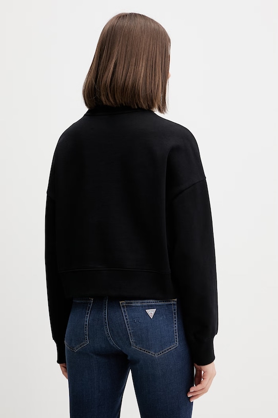 Oblečenie Guess Jeans mikina dámska bavlnená W6GQB0.K68I4 čierna