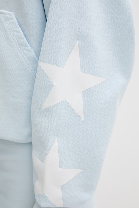 Guess Jeans bluza rozpinana z kapturem damska bawełniana W6GQ06.K68I4 niebieski