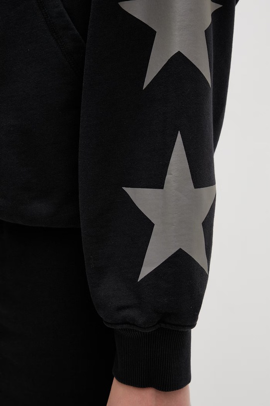 Guess Jeans bluza rozpinana z kapturem damska bawełniana W6GQ06.K68I4 czarny