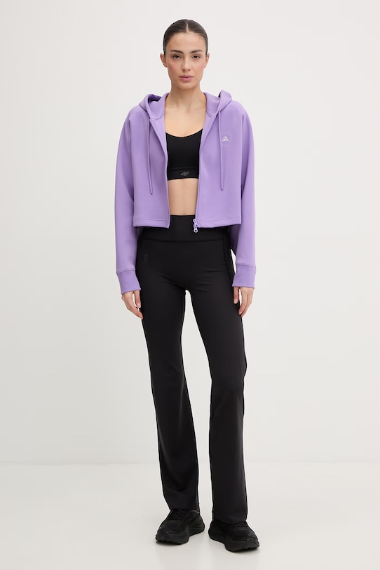 adidas by Stella McCartney bluza sportowa damska z bawełną JZ0654 fioletowy SS26