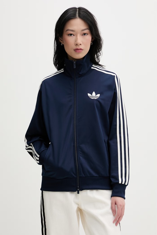 adidas Originals μπλούζα με κουμπιά γυναικεία σκούρο μπλε KC9004