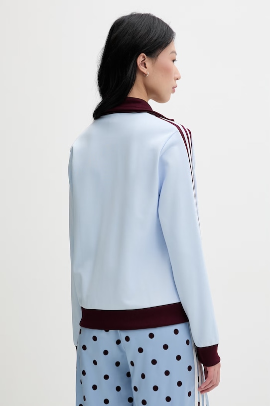 Ρούχα adidas Originals μπλούζα με κουμπιά γυναικεία με βαμβάκι KD3741 μπλε